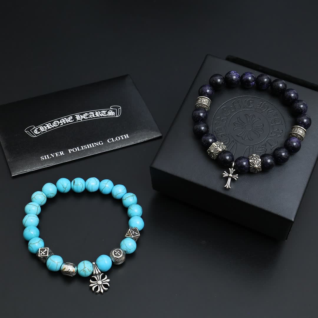 Chrome Hearts Turquoise Bead Bracelet